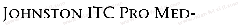 Johnston ITC Pro Med字体转换